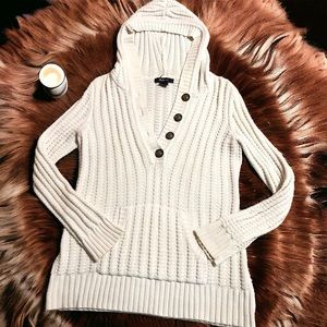 SALE | STYLE & Co. Hooded Ribbed Knit Pullover Long Sleeve Sweater